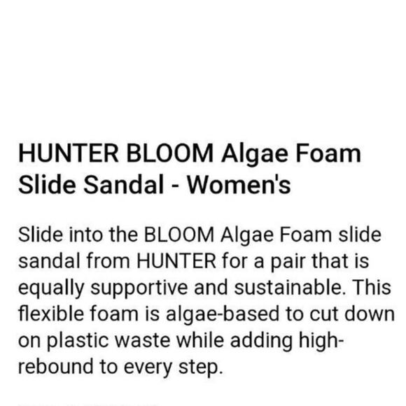 Hunter Women Slide Sandal Size 11 Sun-Cup Orange Bloom Algae Foam Waterproof New - Picture 6 of 7